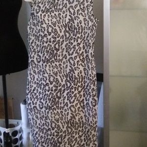 Evan Picone Sleeveless Animal Print Dress